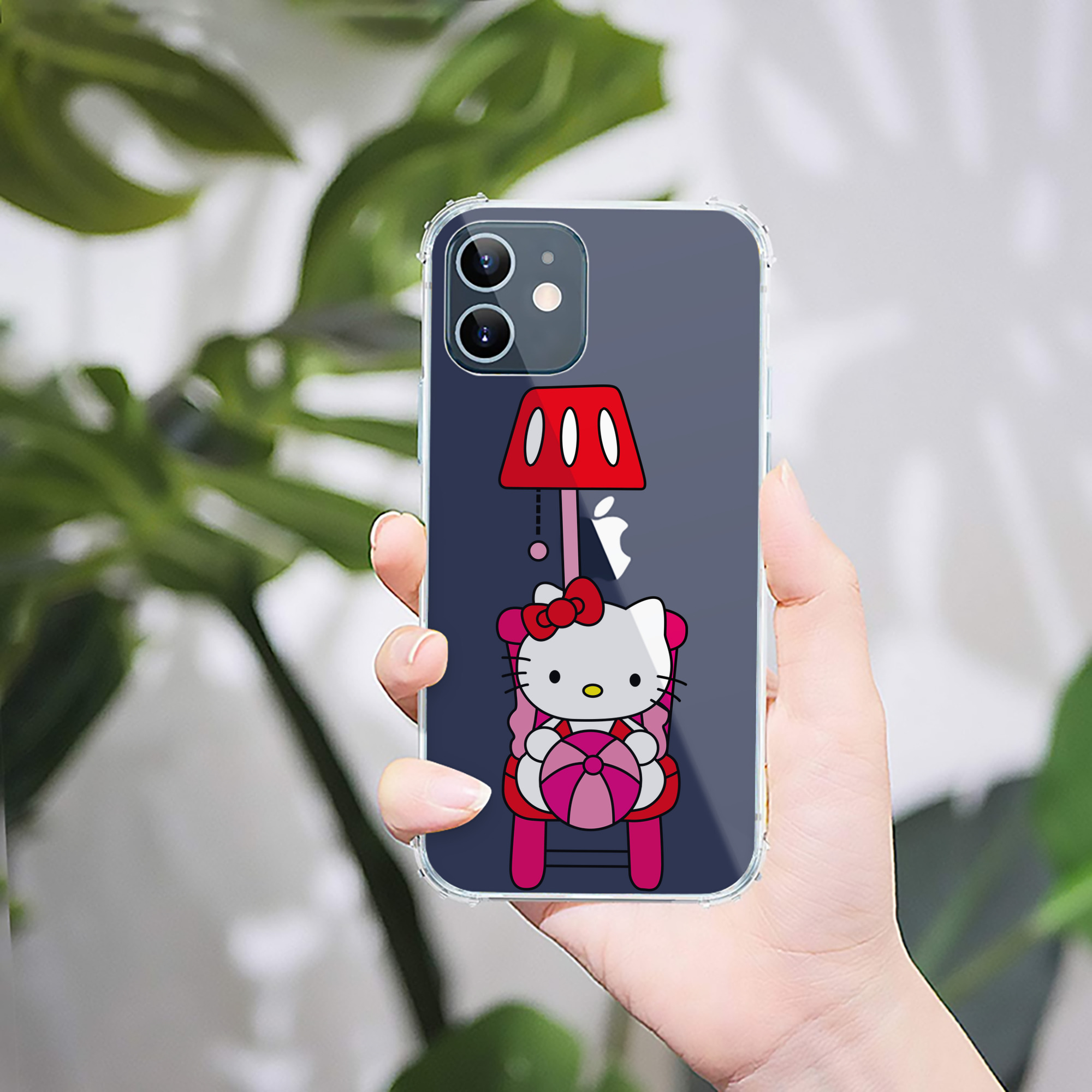 （画像用） Hello Kitty ハローキティ 【iPhone 12シリーズ対応】透明スマホケース（クリアソフトケース）